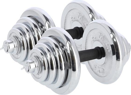 Sztangielki/sztanga w walizce chrom stc50 2x25kg hms