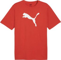 Koszulka męska Puma Team Rise Logo Jersey Cotton czerwona 658705 01