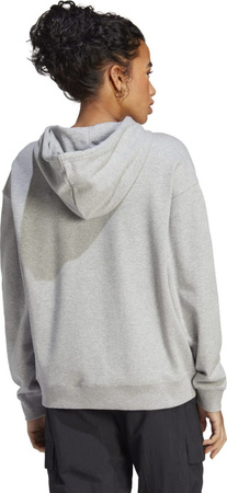Bluza damska adidas Essentials Big Logo Oversized French Terry Hoodie szara IC9865