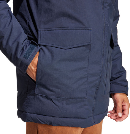 Kurtka męska adidas Parka Hooded Fur granatowa IK0552