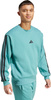 Bluza męska adidas Essentials 3-Stripes Fleece turkusowa JX0701