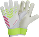 Rękawice bramkarskie dla dzieci adidas Predator Training Goalkeeper biało-różowe JH3812