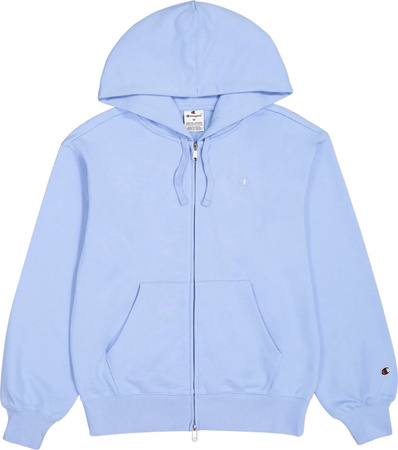 Bluza damska Champion Full Zip Hoodie Sweatshirt błękitna 117787 BS186