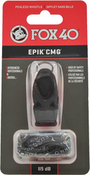 Gwizdek Fox 40 Epik CMG czarny ze sznurkiem 8803-0008