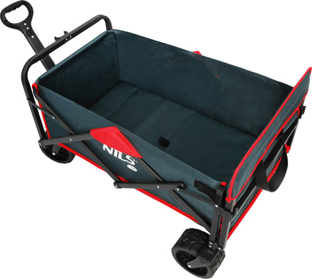 Wózek turystyczny transportowy plażowy do 100kg Nils Camp NC26001 czarny 160 l