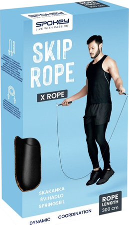 Skakanka Spokey X Rope czarna 944031