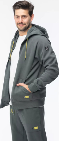 Męska bluza z kapturem rozpinana mikropolar bawełniana Elbrus Frane rozmiar XL