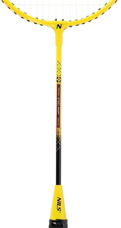 Zestaw rakiet do badmintona lotki z piór 3 sztuki siatka 600x60cm pokrowiec Nils NRZ262 aluminium