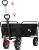 Wózek turystyczny transportowy plażowy do 120kg Nils Camp NC2603 czarny 120 l