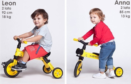 Rowerek 3-kołowy składany TCV-T701 czerwony