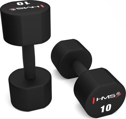 Hantle treningowe poliuretanowe do ćwiczeń fitness TPU HMS HPT10 2x10kg