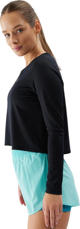 Koszulka damska longsleeve 4F F218 czarna 4FWSS24TFLOF218 20S