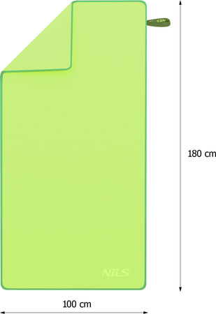 Ręcznik turystyczny z mikrofibry szybkoschnący Nils NCR12 zielony 80x100 cm