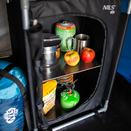 Szafka turystyczna kempingowa Nils Camp NC3031 składana czarna 67x43x34cm