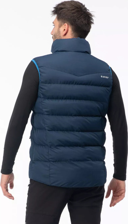 Męska kamizelka bezrękawnik puchowy pikowany Hi-Tec Sanis granatowy rozmiar XXXL