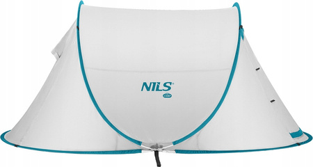 Namiot kempingowy turystyczny samorozkładający Nils camp NC3743 szaro-turkusowy 220x120x95cm