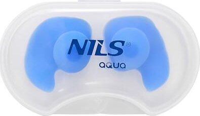Zatyczki zaciski zatyczka zacisk do uszu Nils aqua nqaw60 niebieski silikonowe