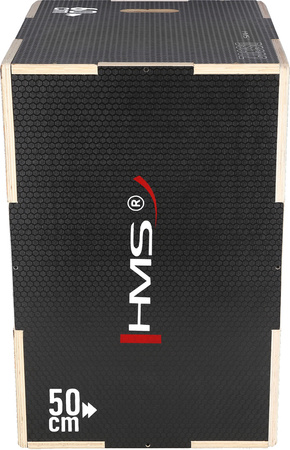 Skrzynia treningowa pylometryczna do ćwiczeń crossfit wzmocniona HMS DSC02 750x600x500mm