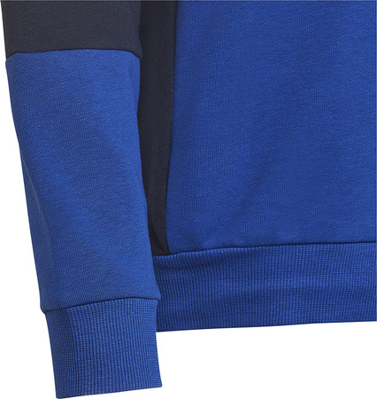 Bluza dla dzieci adidas Colourblock Hoodie biało-niebieska HG6826