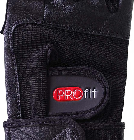Rękawice kulturystyczne Profit Gym Pro czarne 1615