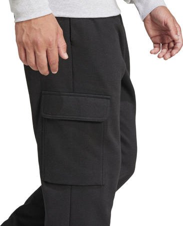 Spodnie męskie adidas Essentials Feelcozy Fleece Cargo czarne JE3820