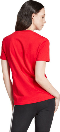 Koszulka damska adidas Loungewear Essentials Slim Logo Tee czerwona IY9189