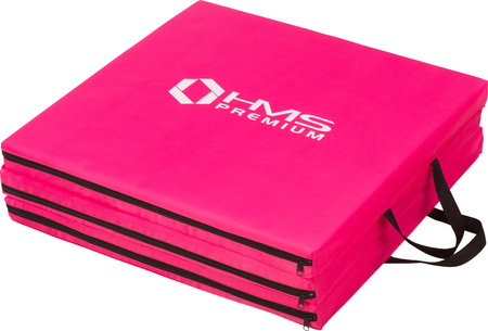 Materac gimnastyczny składany Hms Premium MGS02 1800x600 mm różowy