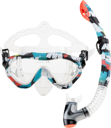 Zestaw do nurkowania dziecięcy maska fajka Aquawave Chlappie Jr set czarny