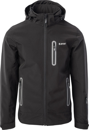 Męska kurtka przejściowa softshell membrana 10000mm Nikos II czarna rozmiar S