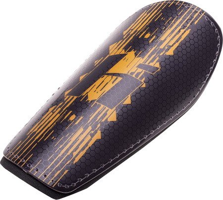 Ochraniacze piłkarskie na golenie piszczele nagolenniki Huari Edson czarno-złote rozmiar M