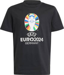 Koszulka dla dzieci adidas Euro24 czarna IT9307