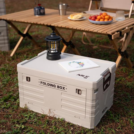 Składana skrzynia kempingowa turystyczna z pokrywą 50l Nils camp NCB4004