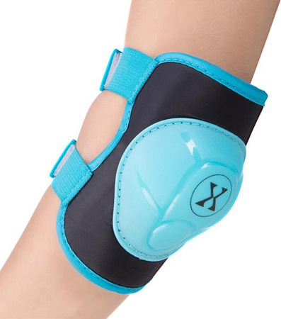 Zestaw ochraniaczy kolana łokcie nadgarstki na rolki deskorolkę hulajnogę Nils Extreme H704 niebieski rozmiar L