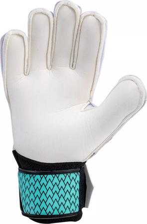 Dziecięce rękawice bramkarskie Huari Hulk Junior turuskowo-biało-czarne rozmiar 4