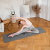 Mata do ćwiczeń jogi yogi fitness TPE HMS YM10 szara 182x61x0.8 cm