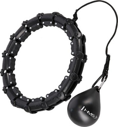 Hula hop black z wypustkami i obciążnikiem HMS hhw11 plus size