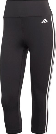 Legginsy damskie adidas 3/4 Train Essentials 3-Stripes High-Waisted 3/4 czarne HT5437