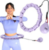 Zestaw hula hop z wypustkami i obciążnikiem One Fitness fioletowe oha02   pas wyszczuplający br160