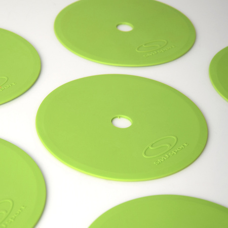 Znaczniki płaskie pachołki na parkiet SMJ sport 12 sztuk zielony 15cm