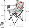 Krzesło fotel turystyczne składane Nils camp NC1625 flaming 80x80x47cm