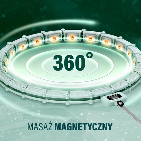 Hula hop z magnesami obciążnikiem licznikiem zielony HMS HHM14