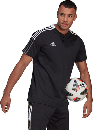 Koszulka męska adidas Tiro 21 Polo czarna GM7367