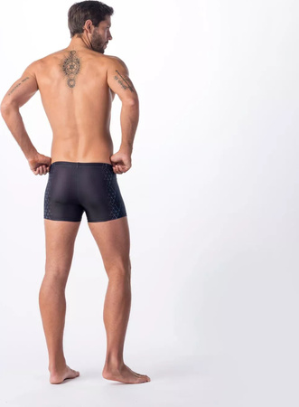 Męskie bokserki kąpielowe Aquawave ADIS black triangle print rozmiar L