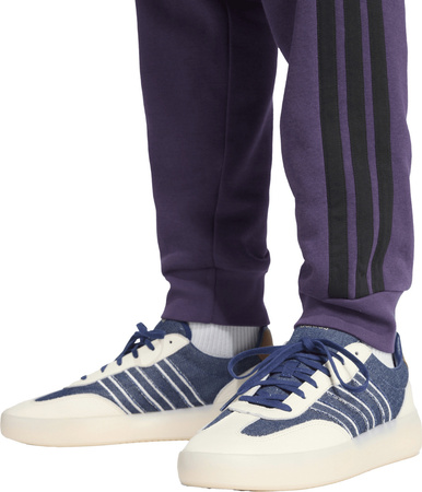 Spodnie męskie adidas Essentials 3-Stripes Fleece fioletowe JX0750