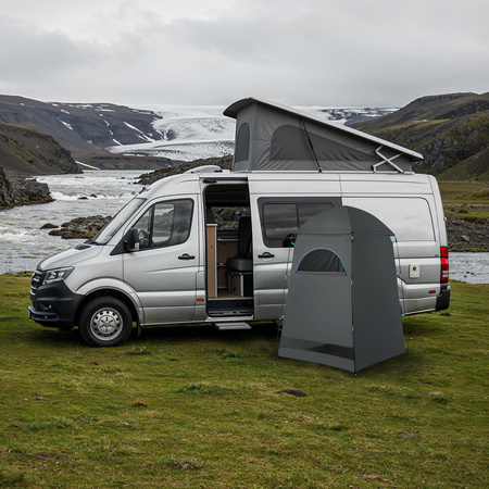 Przebieralnia namiot prysznic turystyczny duży Nils Camp NC3025 szary 120×120×210 cm