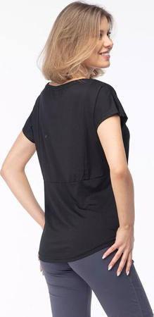 Damska koszulka z krótkim rękawem Hi-tec Lady Hine czarna rozmiar XL