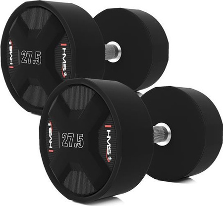 Zestaw hantli poliuretanowych 2 x 27.5 - 37.5 kg cpu (325 kg) HMS HPC SET