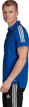 Koszulka męska adidas Condivo 20 Polo niebiesko-biała ED9237