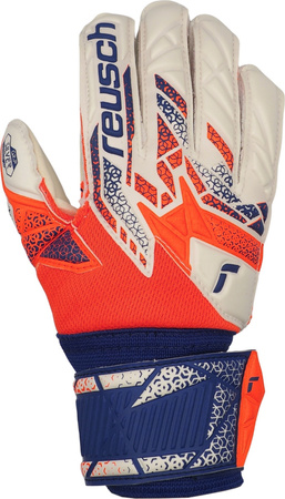 Rękawice bramkarskie Reusch Attrakt Silver Junior pomarańczowo-niebieskie 5572214 2500