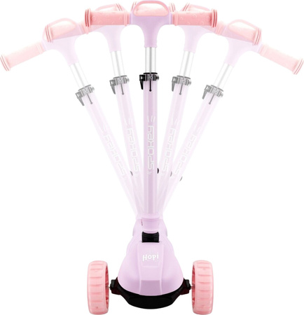 Hulajnoga trójkołowa balansowa kółka LED Spokey Hopi różowa 944618